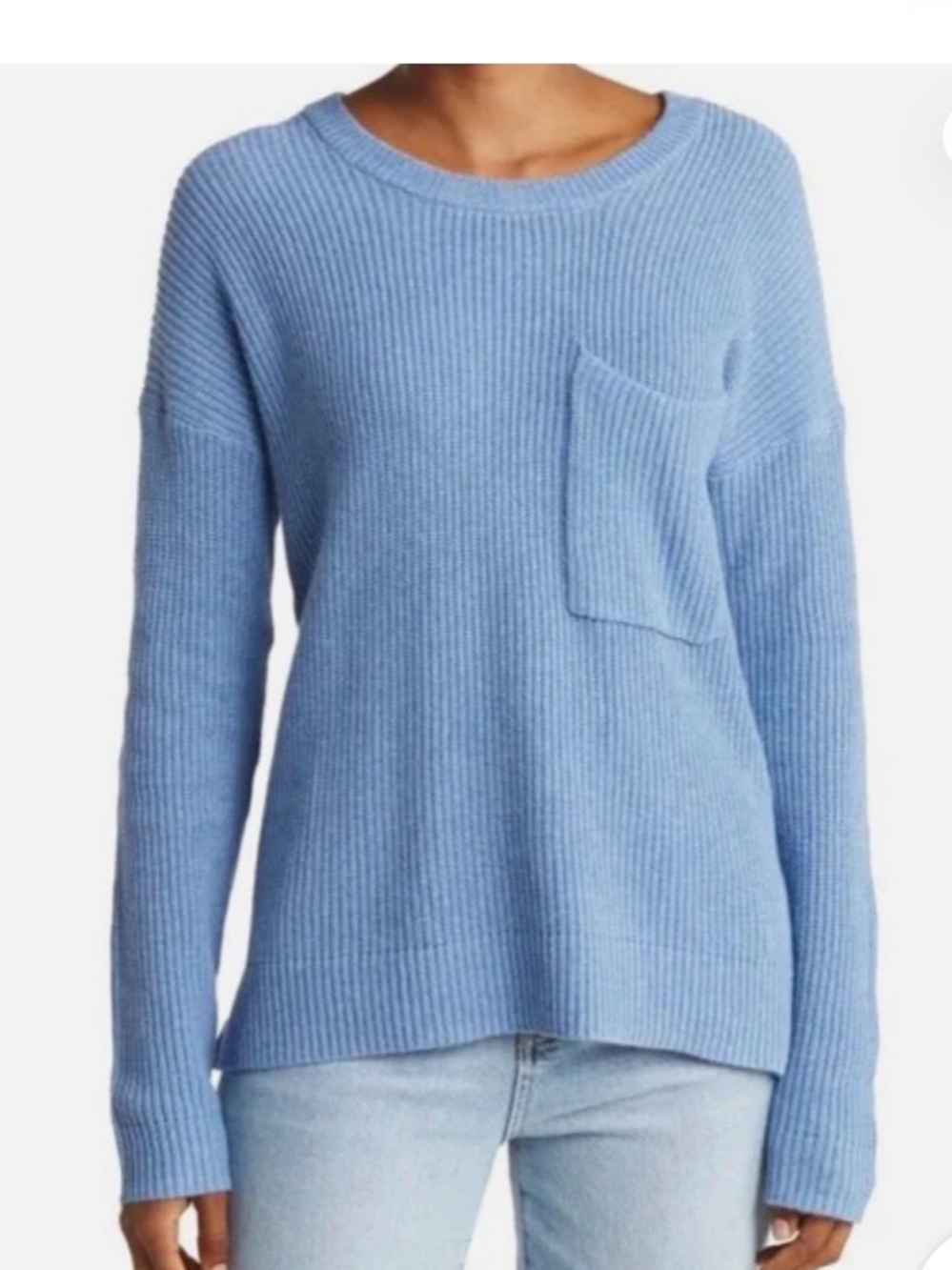 Madewell Thompson Pocket Pullover Crew Neck Knit Sweater Like New Size L